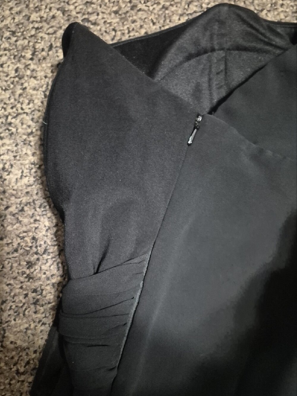 White House Black Market Black Strapless Wide-Leg Jumpsuit with Peplum - Picture 6 of 7